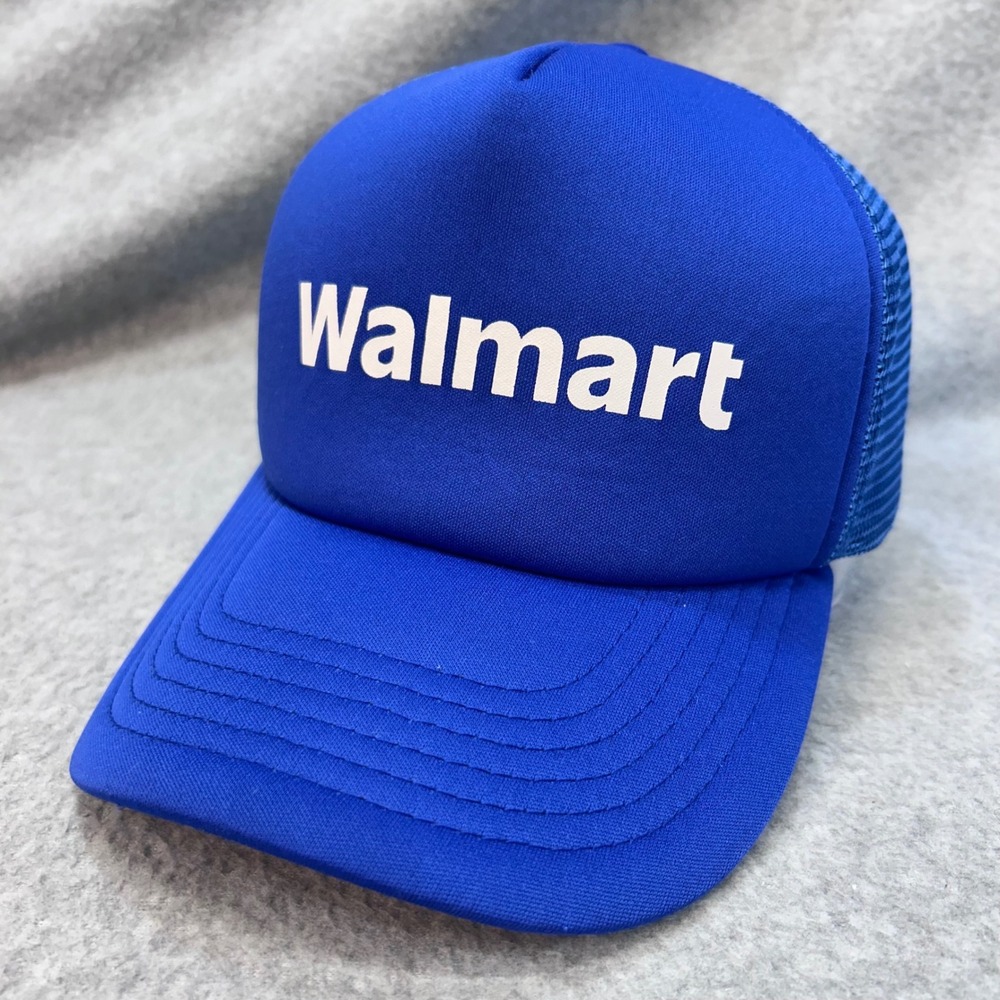 Walmart Logo Unisex Blue Walmart Trucker Hat Snapback Mesh Spark OSFM